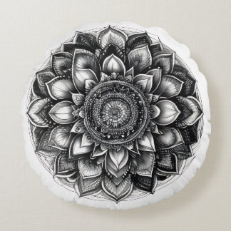 mandala shirt rund kudde