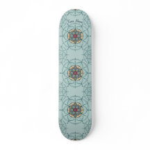 Mandala Skateboard med ditt namn