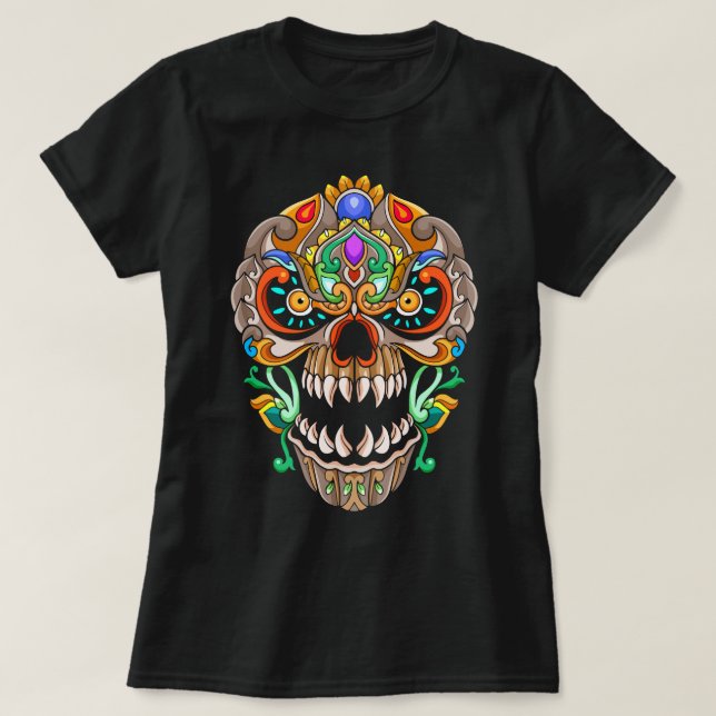 Mandala Skull T Shirt (Design framsida)