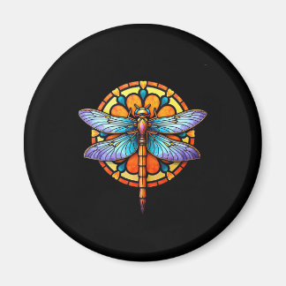 Mandala Slända Lysande Sakral Geometri Andlig Magnet