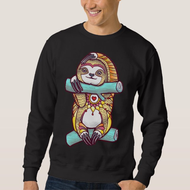 Mandala Sloth 86 Lång Ärmad Tröja (Framsida)