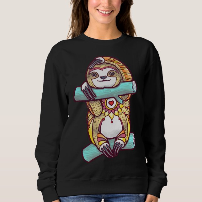 Mandala Sloth 86 T Shirt (Framsida)