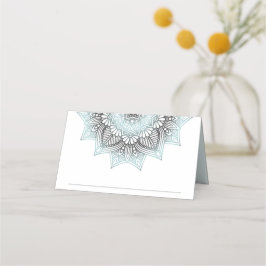 Mandala Snöre Bröllop Lt. Blue ID968 Placeringskort