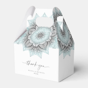 Mandala Snöre Bröllop Tack Lt. Blue ID968 Presentaskar
