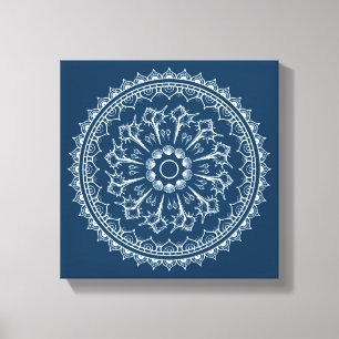 Mandala som göras av snäckskal canvastryck