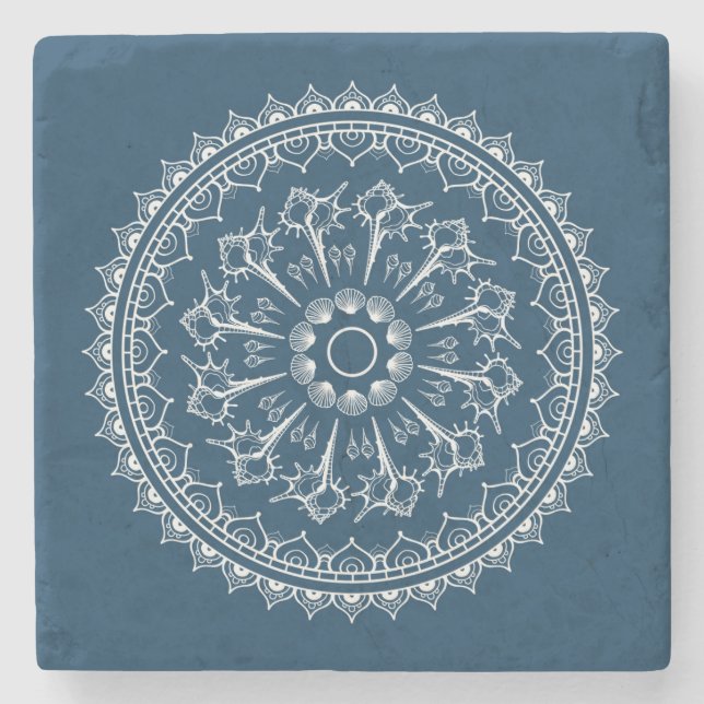 Mandala som göras av snäckskal underlägg sten (Framsidan)