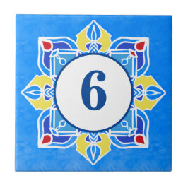 Mandala söt House Number som kan anpassas Kakelplatta