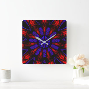 Mandala Southwest Hippie Boho Chic Bohemian Fyrkantig Klocka