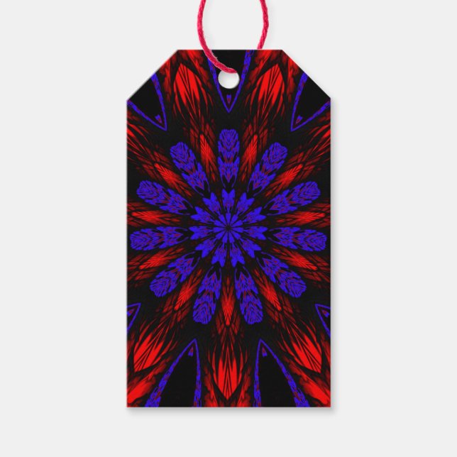 Mandala Southwest Hippie Boho Chic Bohemian Presentetikett (Framsidan)