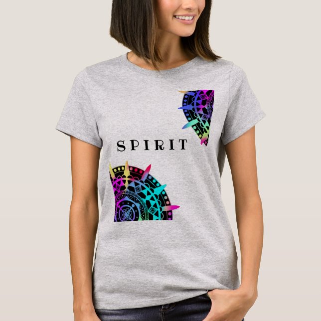 Mandala Spirit Färg Galaxy Star Simple Söt T Shirt (Framsida)