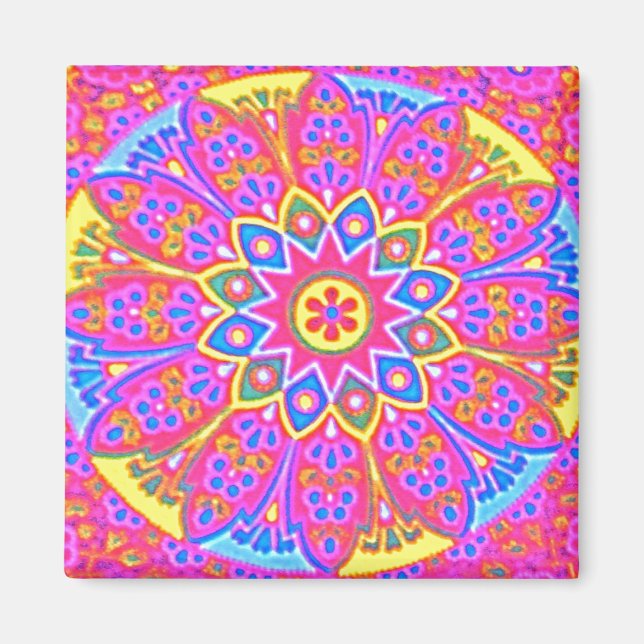 Mandala Square Magnet (Framsidan)