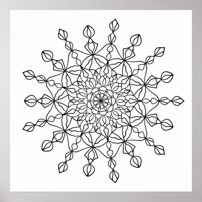 Mandala Star Coloring Poster (Framsidan)