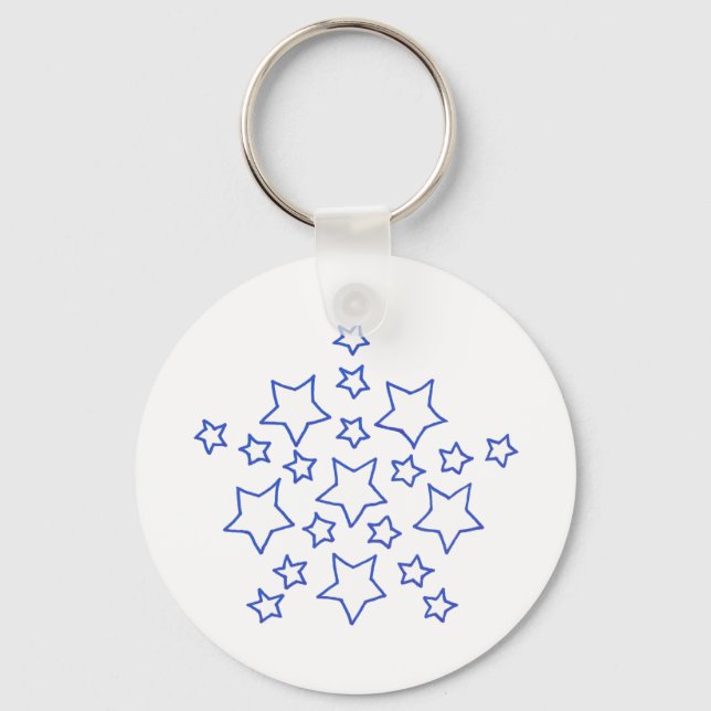 Mandala Star of stars mönster, nyckelringar (Framsida)
