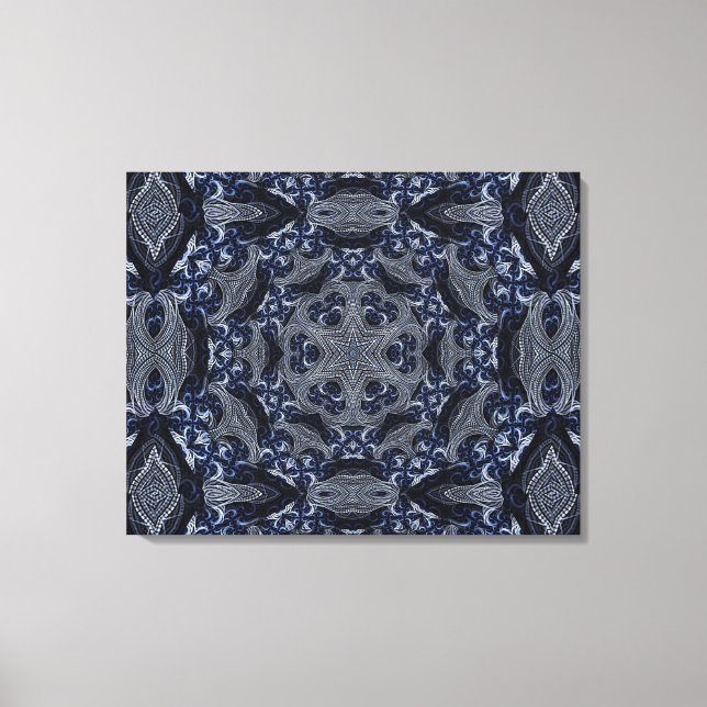 Mandala Star Retro Hippie Trippy Boho Chic Canvastryck (Framsida)