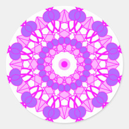 Mandala Sticker Runt Klistermärke