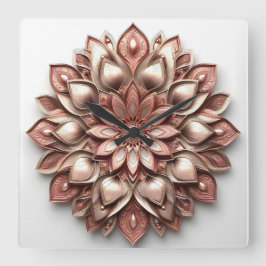 mandala stil ornament fyrkantig klocka