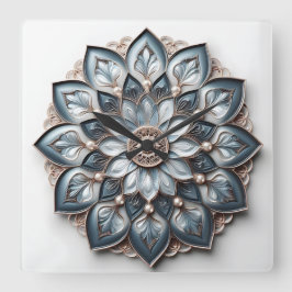 mandala stil ornament fyrkantig klocka