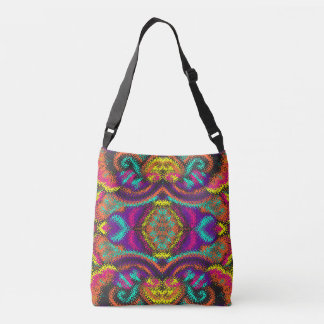 Mandala stil, vattenfärg många färg mönster axelväska