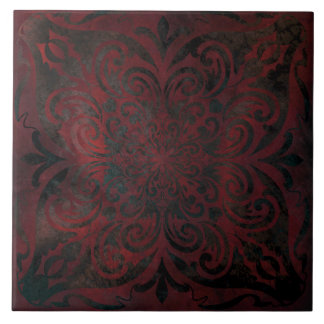 mandala svart romantisk elegant kakelplatta