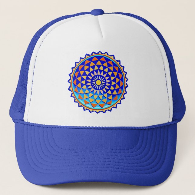 Mandala-symbol för perfekt truckerkeps (Framsida)