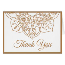 Mandala Tack Brown Boho Indian Modern Bröllop