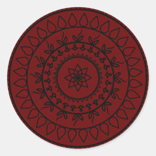 mandala-tattoo-andlig-Cirkel Runt Klistermärke