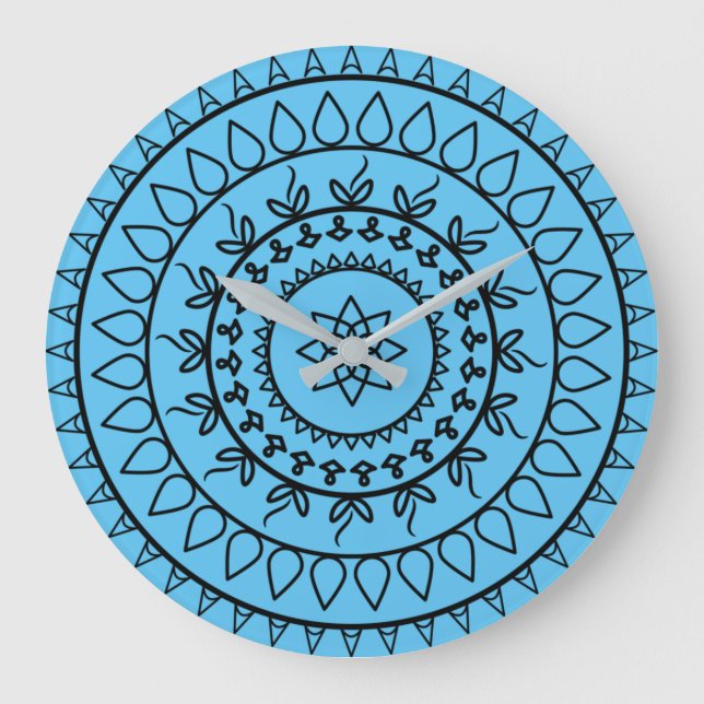 mandala-tattoo-andlig-Cirkel Stor Klocka (Framsida)