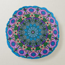 Mandala TealRose 12 Petals Rosa Orange Teal