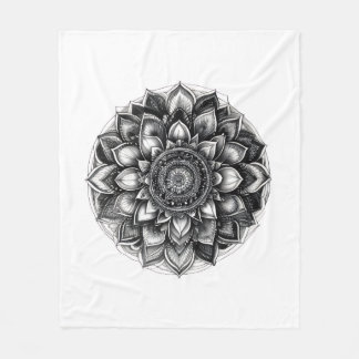 mandala throw blanket fleecefilt