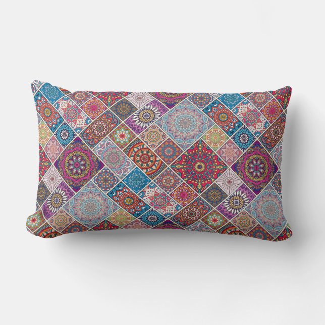 Mandala Tile Mönster Lumbarkudde (Framsida)