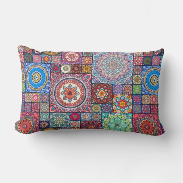 Mandala Tile Mönster Lumbarkudde (Framsida)