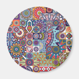 Mandala Tile Mönster Magnet
