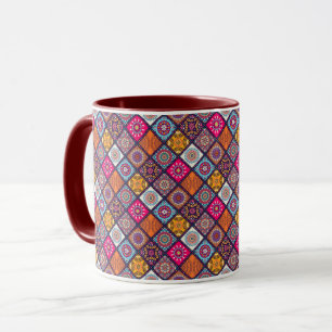 Mandala Tile Mönster Mugg