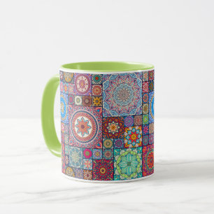 Mandala Tile Mönster Mugg