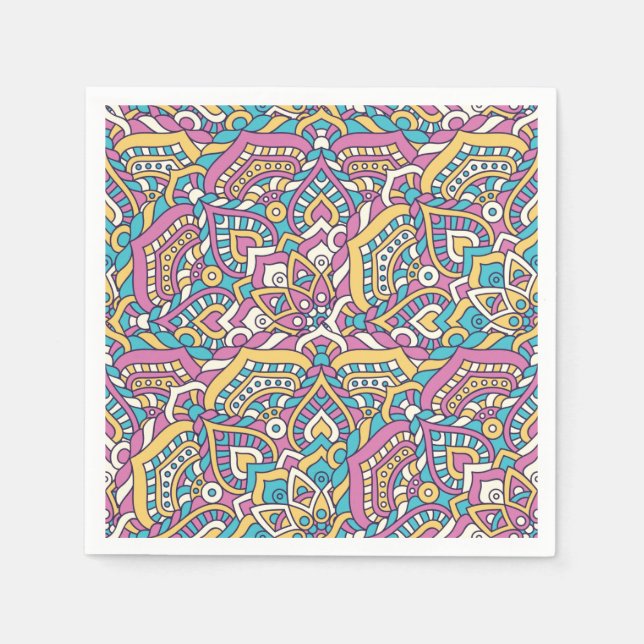 Mandala Tile Mönster Pappersservett (Framsidan)