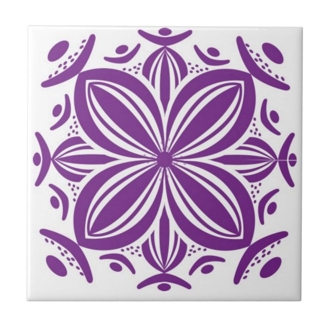 mandala tiles färglös kakelplatta (Framsidan)
