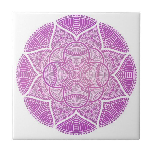 mandala tiles färglös kakelplatta (Framsidan)