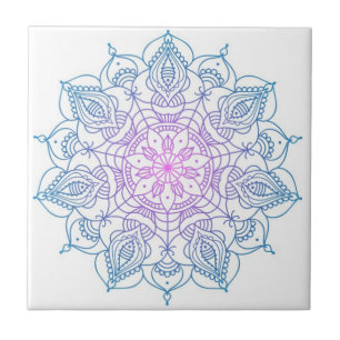 mandala tiles färglös kakelplatta