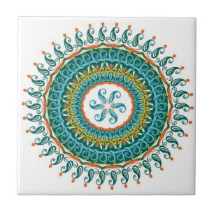 mandala tiles färglös kakelplatta