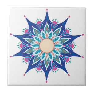 mandala tiles färglös kakelplatta