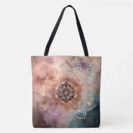 Mandala Tote Bag på Nebula Background Tygkasse