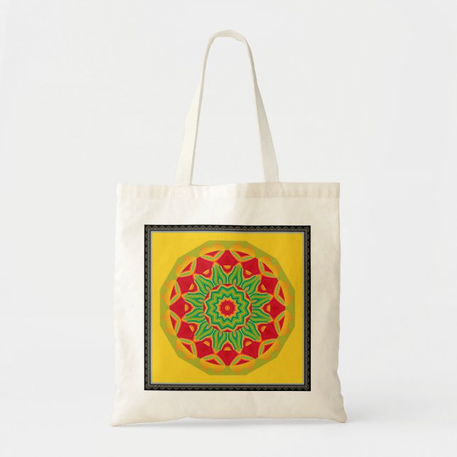 Mandala Tote Bag Tygkasse (Framsidan)