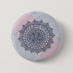 Mandala Tracery Ornament Button Knapp