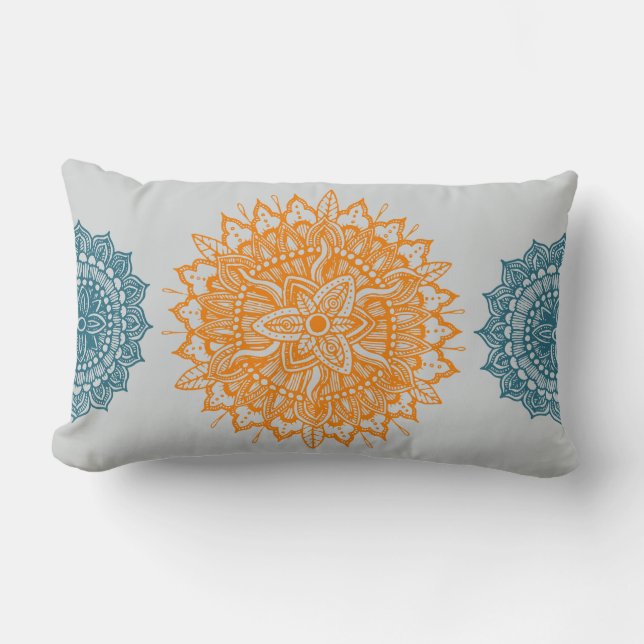 Mandala Tracery Ornament Lumbar Pillow Lumbarkudde (Framsida)