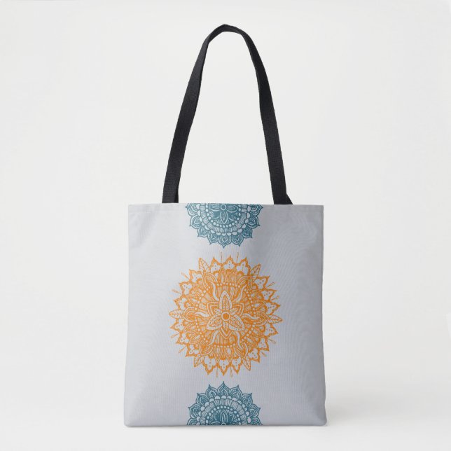 Mandala Tracery Ornament Tote Bag Tygkasse (Framsida)