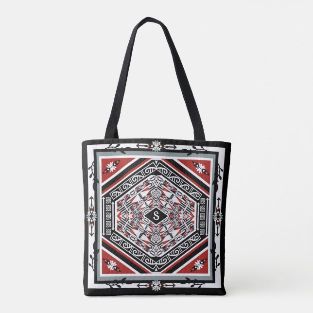 Mandala Tribal Nyförlovad Tygkasse (Baksida)