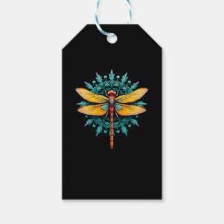 Mandala Trollslända - Lotusblomma Insekt älskare E Presentetikett