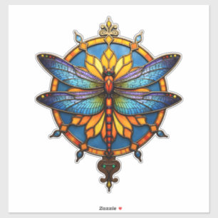 Mandala Trollslända Lysande Sakral Geometri Andlig Klistermärken