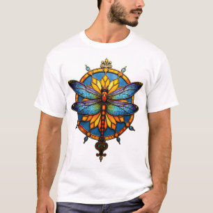 Mandala Trollslända Lysande Sakral Geometri Andlig T Shirt