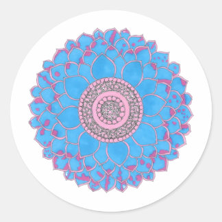Mandala tryck runt klistermärke